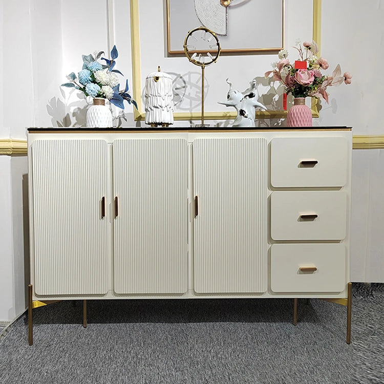 高級無垢材と大理石のキャビネット|モダンデザイン家具 hbs-4439