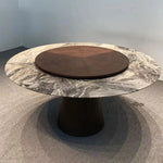 モダンデザイン大理石テーブル|エレガントな合皮仕上げ・多層板構造|リビング・ダイニングに最適! hbso-3009