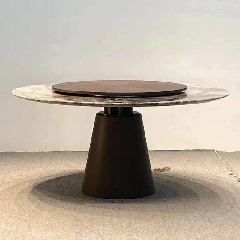 モダンデザイン大理石テーブル|エレガントな合皮仕上げ・多層板構造|リビング・ダイニングに最適! hbso-3009