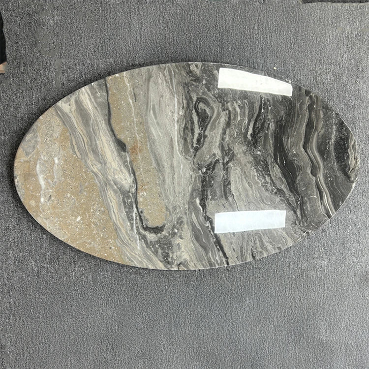 オシャレなセンターテーブル | 大理石とステンレス製の豪華デザイン | リビングルームにぴったり! hbso-3010