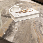 オシャレなセンターテーブル | 大理石とステンレス製の豪華デザイン | リビングルームにぴったり! hbso-3010