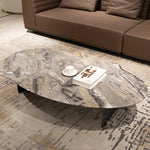 オシャレなセンターテーブル | 大理石とステンレス製の豪華デザイン | リビングルームにぴったり! hbso-3010