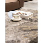 オシャレなセンターテーブル | 大理石とステンレス製の豪華デザイン | リビングルームにぴったり! hbso-3010