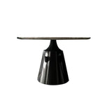 ラグジュアリー大理石テーブル | ステンレス脚付き円形デザイン | モダンインテリアに最適 | 多層板使用 hbso-3012