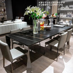 モダンな大理石テーブル|スタイリッシュなステンレス脚付き|リビング・ダイニング用 hbso-3013