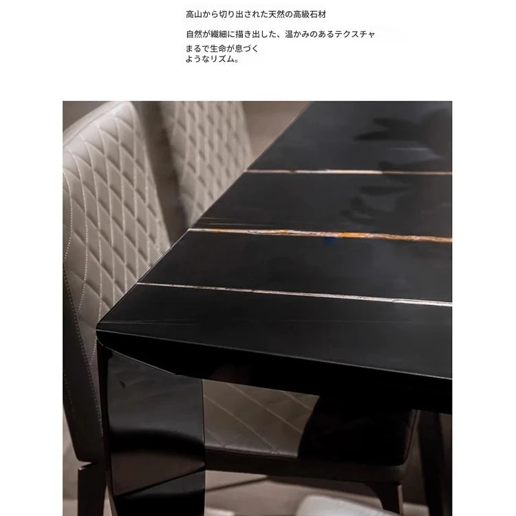 モダンな大理石テーブル|スタイリッシュなステンレス脚付き|リビング・ダイニング用 hbso-3013