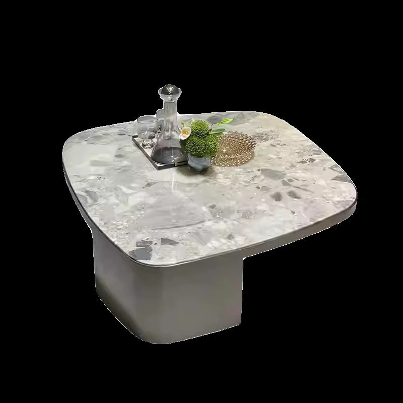 モダンデザイン センターテーブル 大理石&ステンレス製 おしゃれなリビング家具 hbso-3015