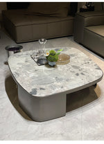 モダンデザイン センターテーブル 大理石&ステンレス製 おしゃれなリビング家具 hbso-3015