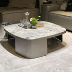 モダンデザイン センターテーブル 大理石&ステンレス製 おしゃれなリビング家具 hbso-3015