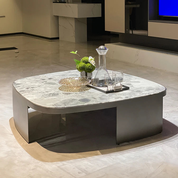 モダンデザイン センターテーブル 大理石&ステンレス製 おしゃれなリビング家具 hbso-3015