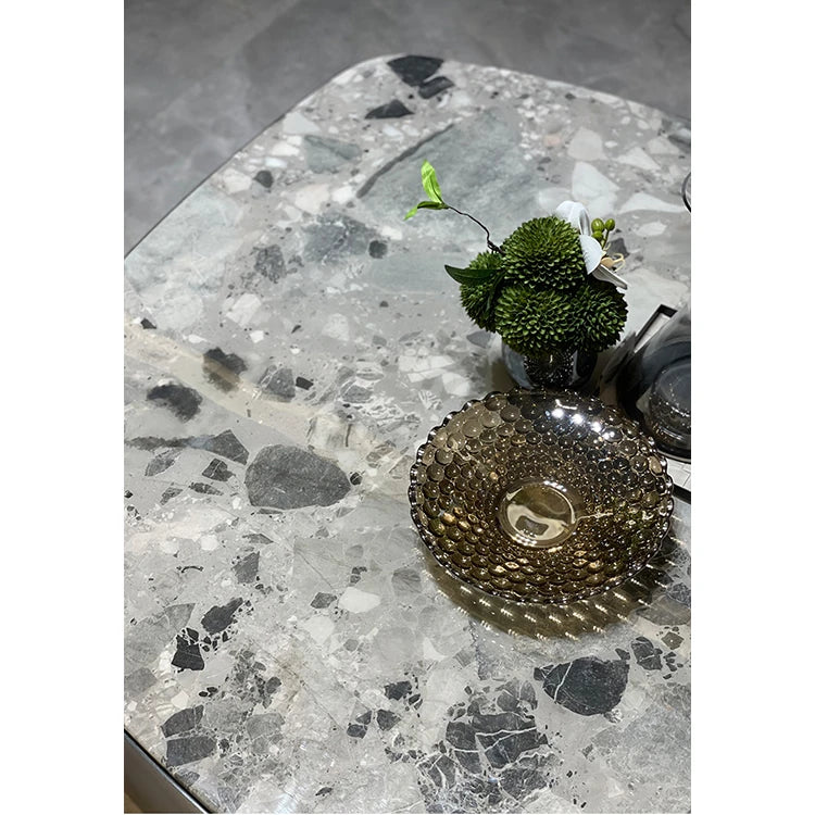 モダンデザイン センターテーブル 大理石&ステンレス製 おしゃれなリビング家具 hbso-3015