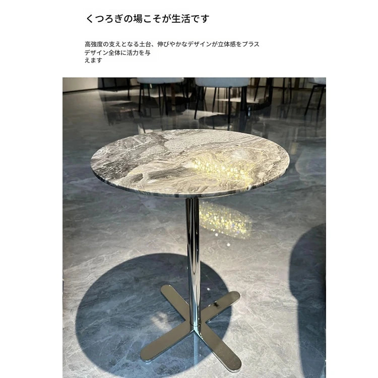 ラグジュアリー大理石センターテーブル - ステンレス脚付き、モダンデザイン、収納に便利な多層板仕様 hbso-3016