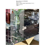 高級感溢れる大理石テーブル - ステンレス脚のスタイリッシュな多層版デザイン hbso-3018