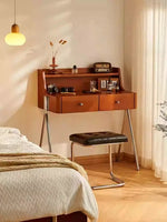 チェリー材使用の多機能化粧台&ナイトスタンド|スタイリッシュなデザインでお部屋を彩る! hby-4599