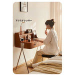 チェリー材使用の多機能化粧台&ナイトスタンド|スタイリッシュなデザインでお部屋を彩る! hby-4599