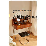 チェリー材使用の多機能化粧台&ナイトスタンド|スタイリッシュなデザインでお部屋を彩る! hby-4599