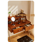 チェリー材使用の多機能化粧台&ナイトスタンド|スタイリッシュなデザインでお部屋を彩る! hby-4599