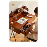 チェリー材使用の多機能化粧台&ナイトスタンド|スタイリッシュなデザインでお部屋を彩る! hby-4599