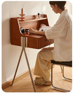 チェリー材使用の多機能化粧台&ナイトスタンド|スタイリッシュなデザインでお部屋を彩る! hby-4599