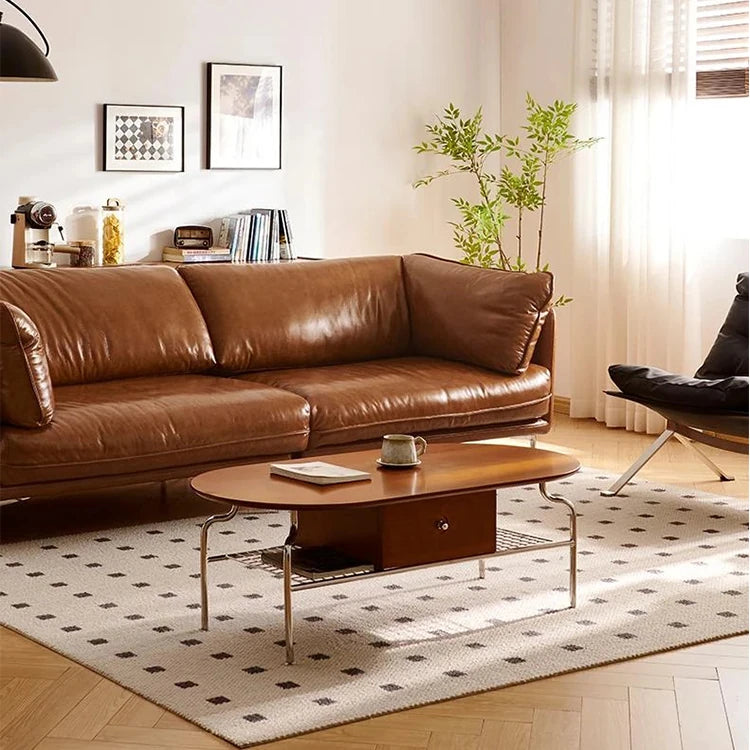 チェリーハイグロスセンターテーブル - スペースを最大限に活用するスタイリッシュなデザイン 47.24×23.62インチ hby-4600