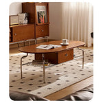 チェリーハイグロスセンターテーブル - スペースを最大限に活用するスタイリッシュなデザイン 47.24×23.62インチ hby-4600