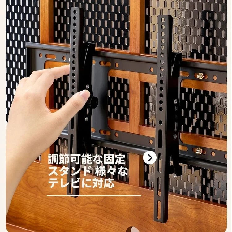 チェリー材 テレビスタンド おしゃれなデザイン 耐久性抜群、シンプルで機能的なリビング家具 hby-4601