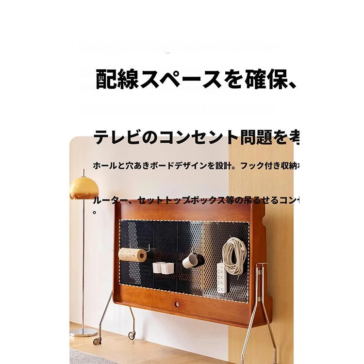 チェリー材 テレビスタンド おしゃれなデザイン 耐久性抜群、シンプルで機能的なリビング家具 hby-4601