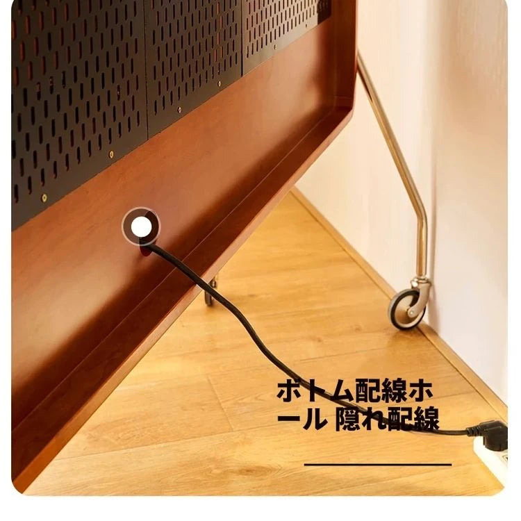 チェリー材 テレビスタンド おしゃれなデザイン 耐久性抜群、シンプルで機能的なリビング家具 hby-4601