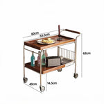 チェリーハンドメイドカート - ステンレス製フレームでスタイリッシュな収納と移動が可能! hby-4602