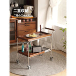 チェリーハンドメイドカート - ステンレス製フレームでスタイリッシュな収納と移動が可能! hby-4602