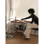 チェリーハンドメイドカート - ステンレス製フレームでスタイリッシュな収納と移動が可能! hby-4602