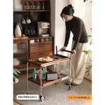 チェリーハンドメイドカート - ステンレス製フレームでスタイリッシュな収納と移動が可能! hby-4602