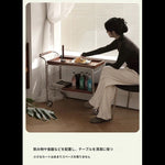 チェリーハンドメイドカート - ステンレス製フレームでスタイリッシュな収納と移動が可能! hby-4602