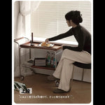 チェリーハンドメイドカート - ステンレス製フレームでスタイリッシュな収納と移動が可能! hby-4602