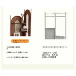 チェリー材とガラスのスタイリッシュラック - ステンレスフレーム付き、コーナーに最適な収納家具 hby-4603