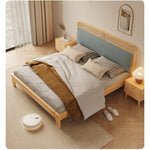 【天然木オーク&パイン】 高級合成皮革ベッド - 快適な睡眠を約束するデザインベッド hbzwg-636