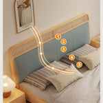 【天然木オーク&パイン】 高級合成皮革ベッド - 快適な睡眠を約束するデザインベッド hbzwg-636