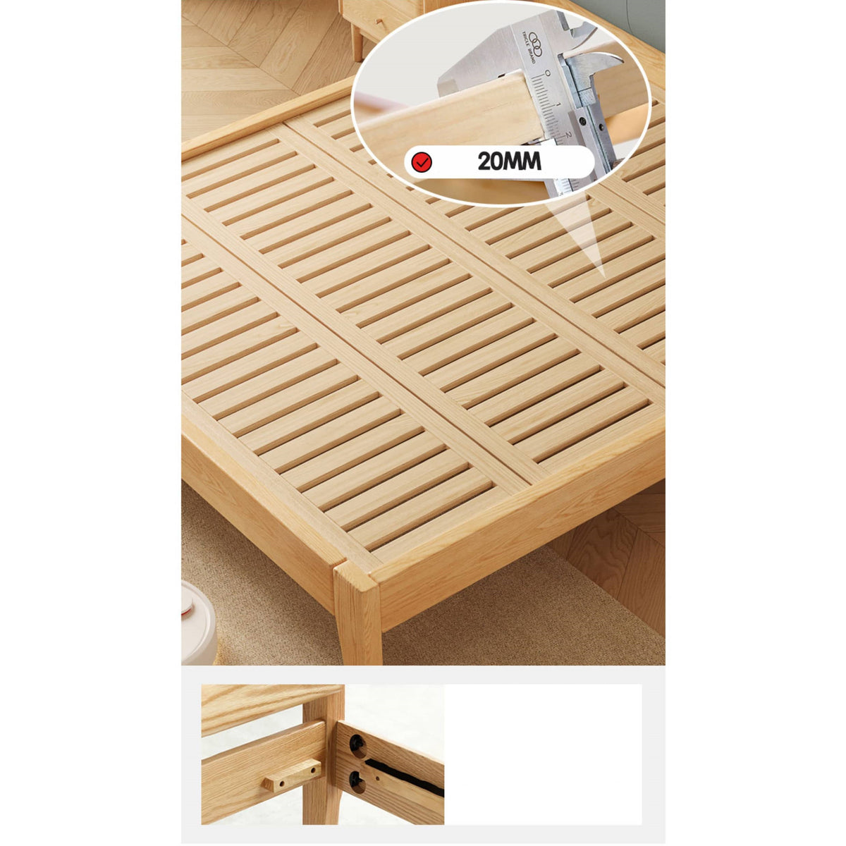 【天然木オーク&パイン】 高級合成皮革ベッド - 快適な睡眠を約束するデザインベッド hbzwg-636