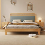 【天然木オーク&パイン】 高級合成皮革ベッド - 快適な睡眠を約束するデザインベッド hbzwg-636