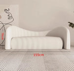 シンプルでモダンな無垢材シープボアパイルソファー - おしゃれなリビング空間を演出! hch-3071