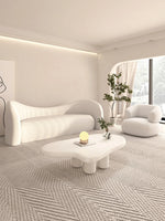 シンプルでモダンな無垢材シープボアパイルソファー - おしゃれなリビング空間を演出! hch-3071