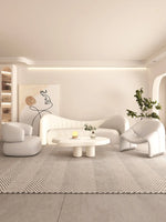 シンプルでモダンな無垢材シープボアパイルソファー - おしゃれなリビング空間を演出! hch-3071