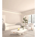 シンプルでモダンな無垢材シープボアパイルソファー - おしゃれなリビング空間を演出! hch-3071