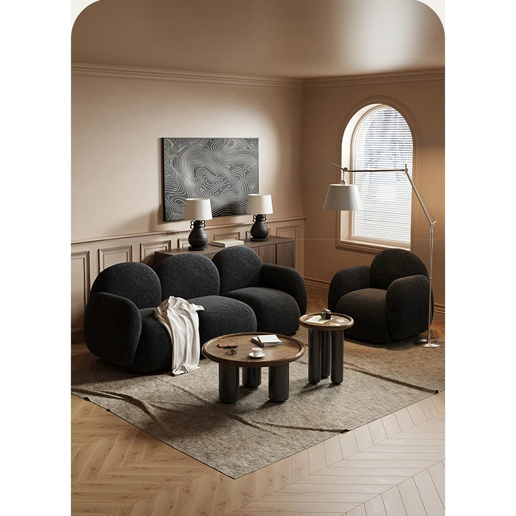 パインシープボア製のラグジュアリーなブレッドソファー|快適でスタイリッシュなリビング空間に最適! hch-3072