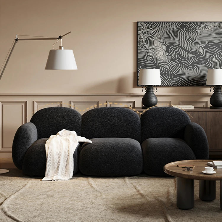 パインシープボア製のラグジュアリーなブレッドソファー|快適でスタイリッシュなリビング空間に最適! hch-3072