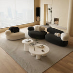 スタイリッシュなパインシープボアソファー - モダンデザインで快適なリビング空間を実現! hch-3075