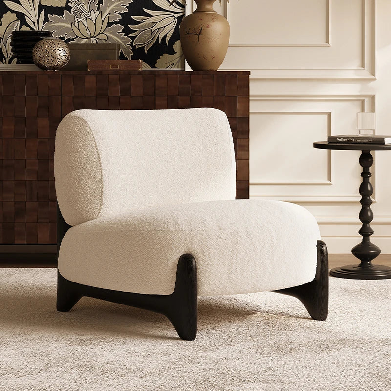 シープボア素材のモダンチェア|リビングルームに最適なおしゃれな座り心地の良い椅子 hch-3084