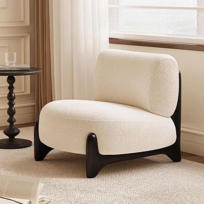 シープボア素材のモダンチェア|リビングルームに最適なおしゃれな座り心地の良い椅子 hch-3084