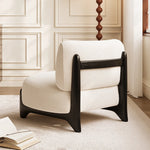 シープボア素材のモダンチェア|リビングルームに最適なおしゃれな座り心地の良い椅子 hch-3084