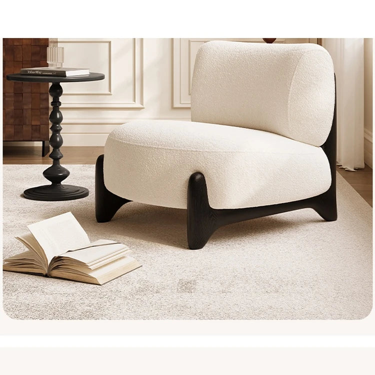 シープボア素材のモダンチェア|リビングルームに最適なおしゃれな座り心地の良い椅子 hch-3084